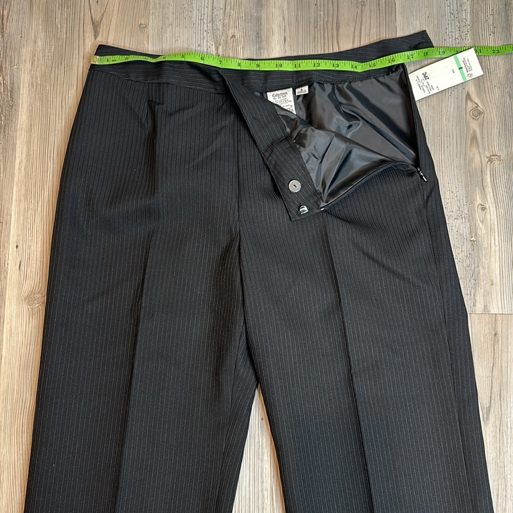 🆕NWT Collections for Le Suit 2 Pv Black Pinstriped Pant Suit, 8 - Picture 5 of 10